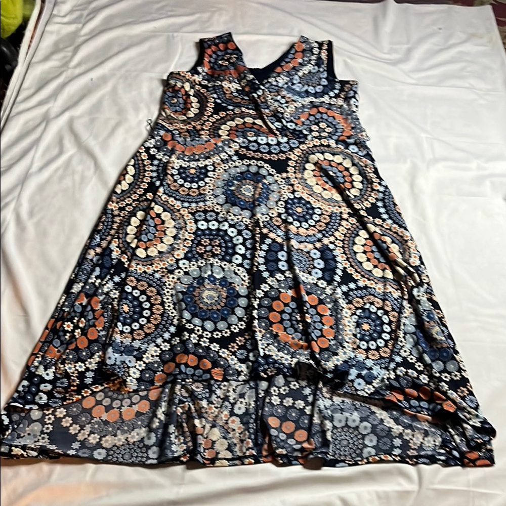 R&K Floral Sleeveless High Low Dress
